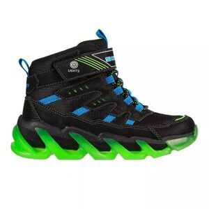 Skechers Lights Mega Surge Boy's Shoes Toddler Black Blue green Waterproof Boots